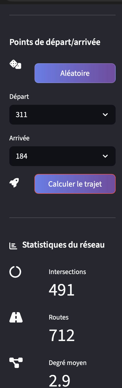 Sélection des points